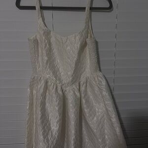 Amanda Uprichard Cream Textured Dress